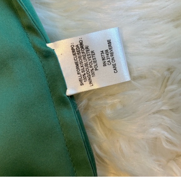 BCBGMaxAzria‎ 100% Silk Green Chiffon bohemian Maxi Dress - Picture 8 of 8